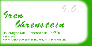 iren ohrenstein business card